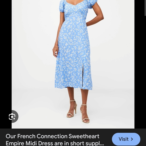 *NEW*‎ Blue Floral Midi Dress - Picture 3 of 9